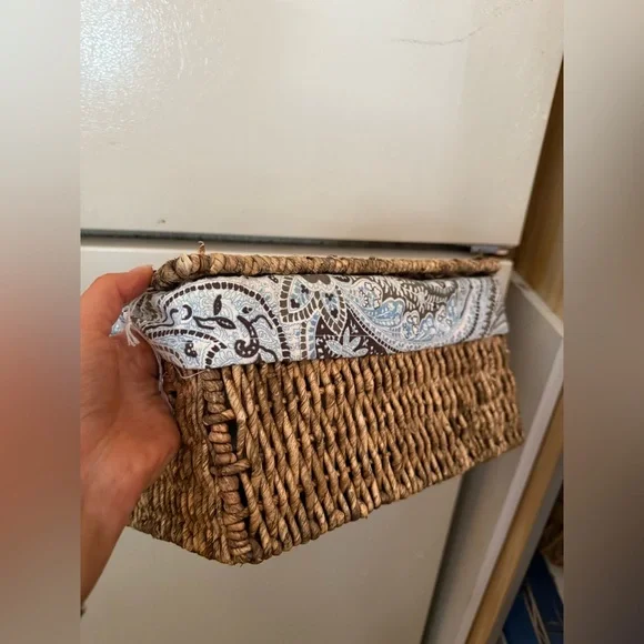 Woven Rectangular Storage Basket - Picture 3 of 5